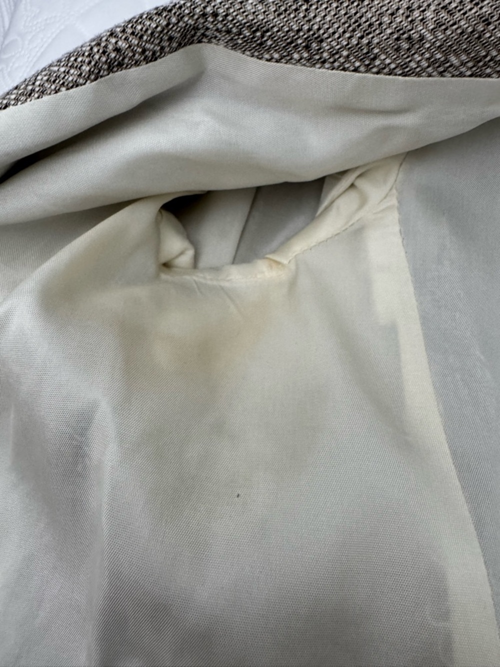 Vintage Christian Dior The Suit Longline Blazer Size 8 Rayon Linen Neutral USA - Picture 9 of 14